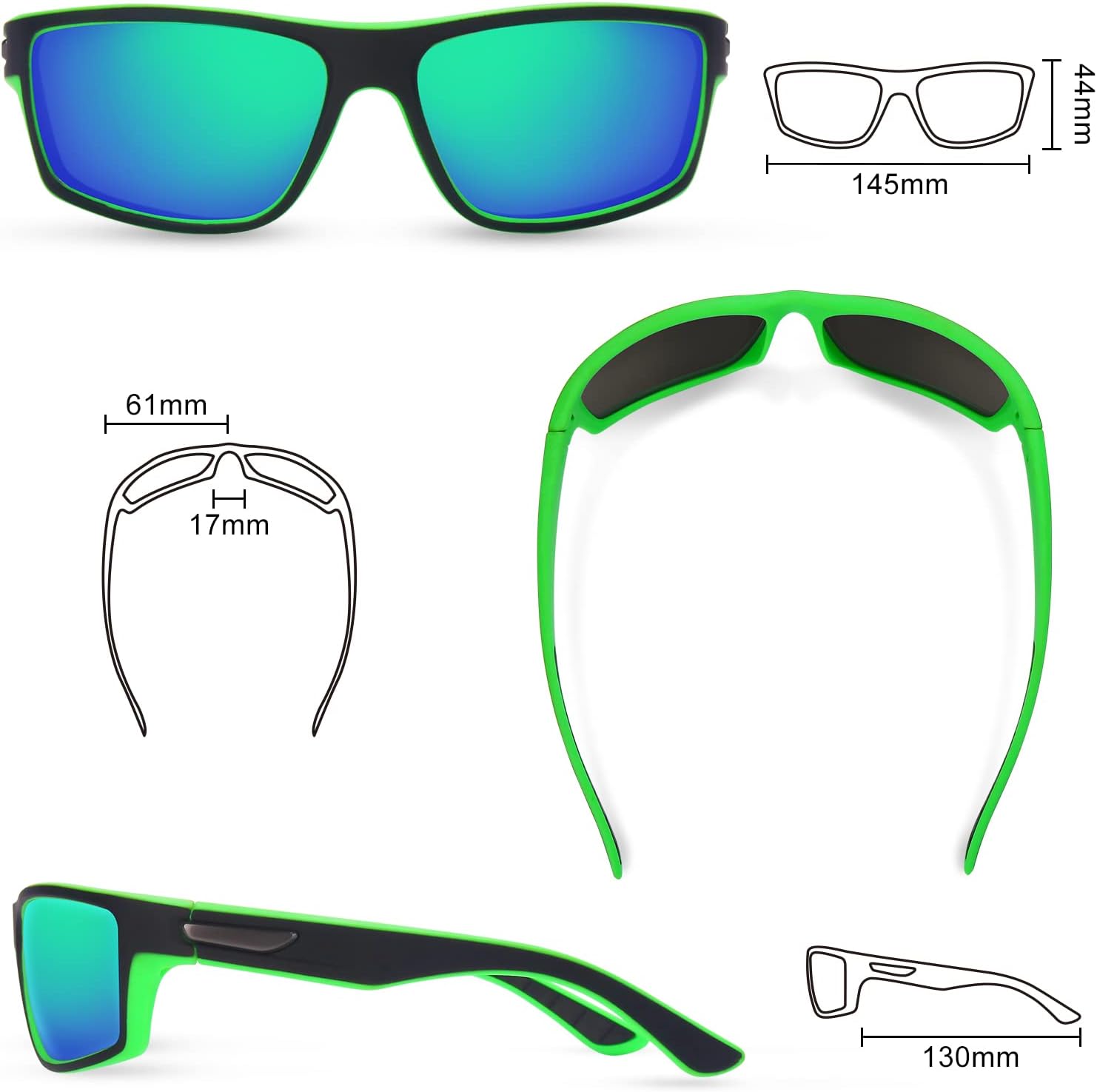 SKYWAY Polarized Sports Sunglasses for Men Women UV400 Wrap Around Sports Glasses for Running Cycling Baseball