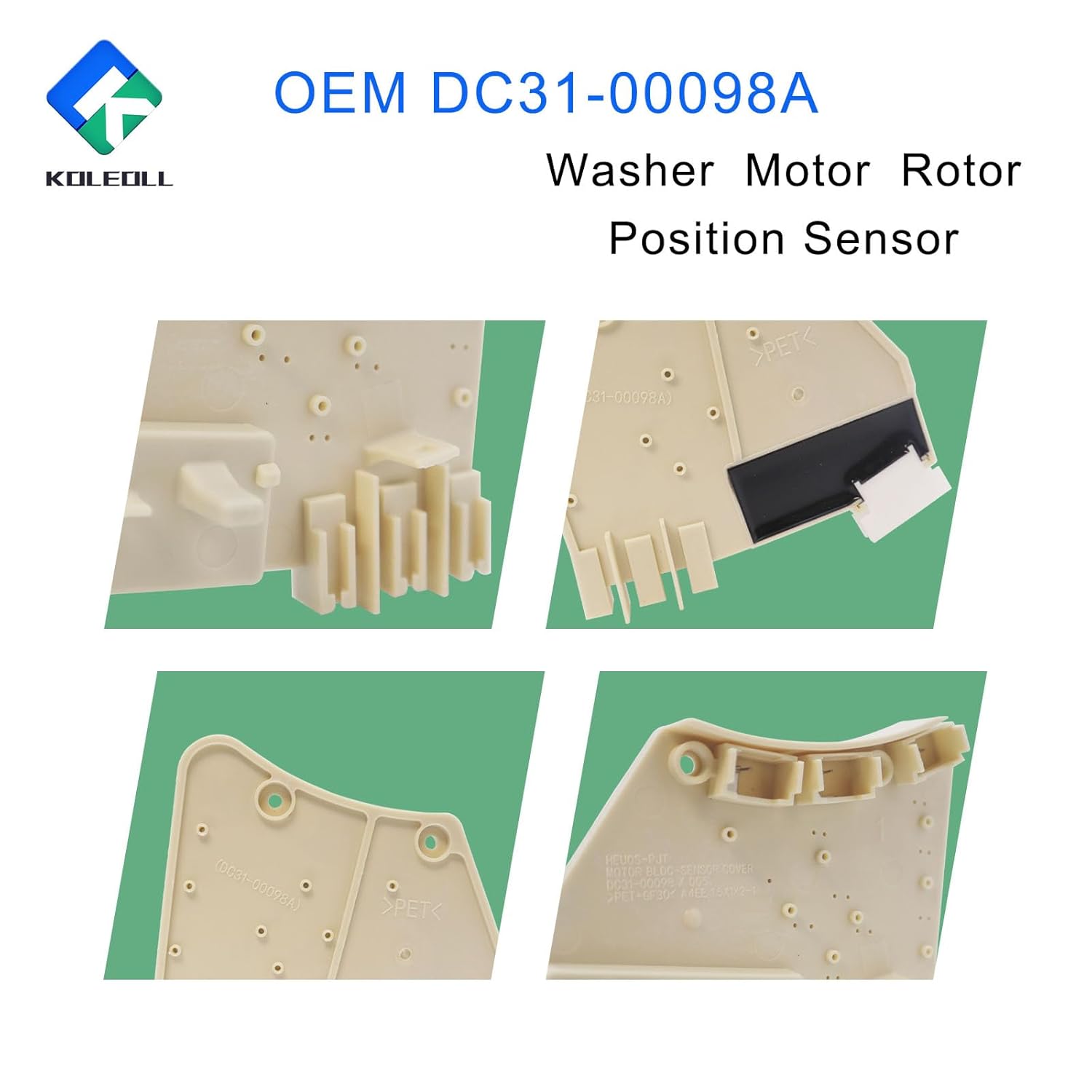 OEM DC31-00098A Washer Motor Rotor Position Sensor Compatible with Samsung Replaces 2068316 AP4578642 PS4204673 EAP4204673