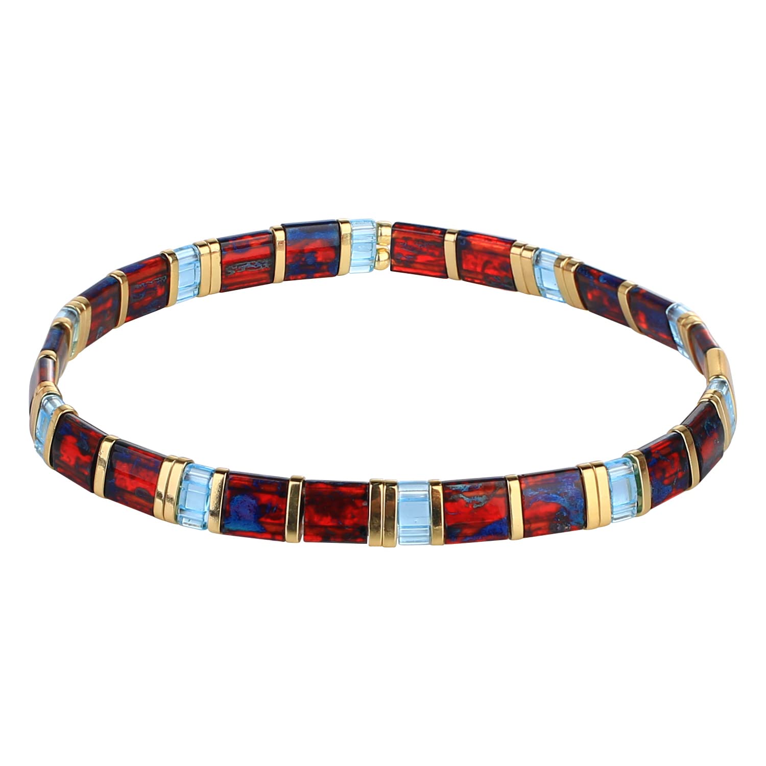 KELITCH Bunte Miyuki Perlen Armbänder Winzig Seil Damen Armb