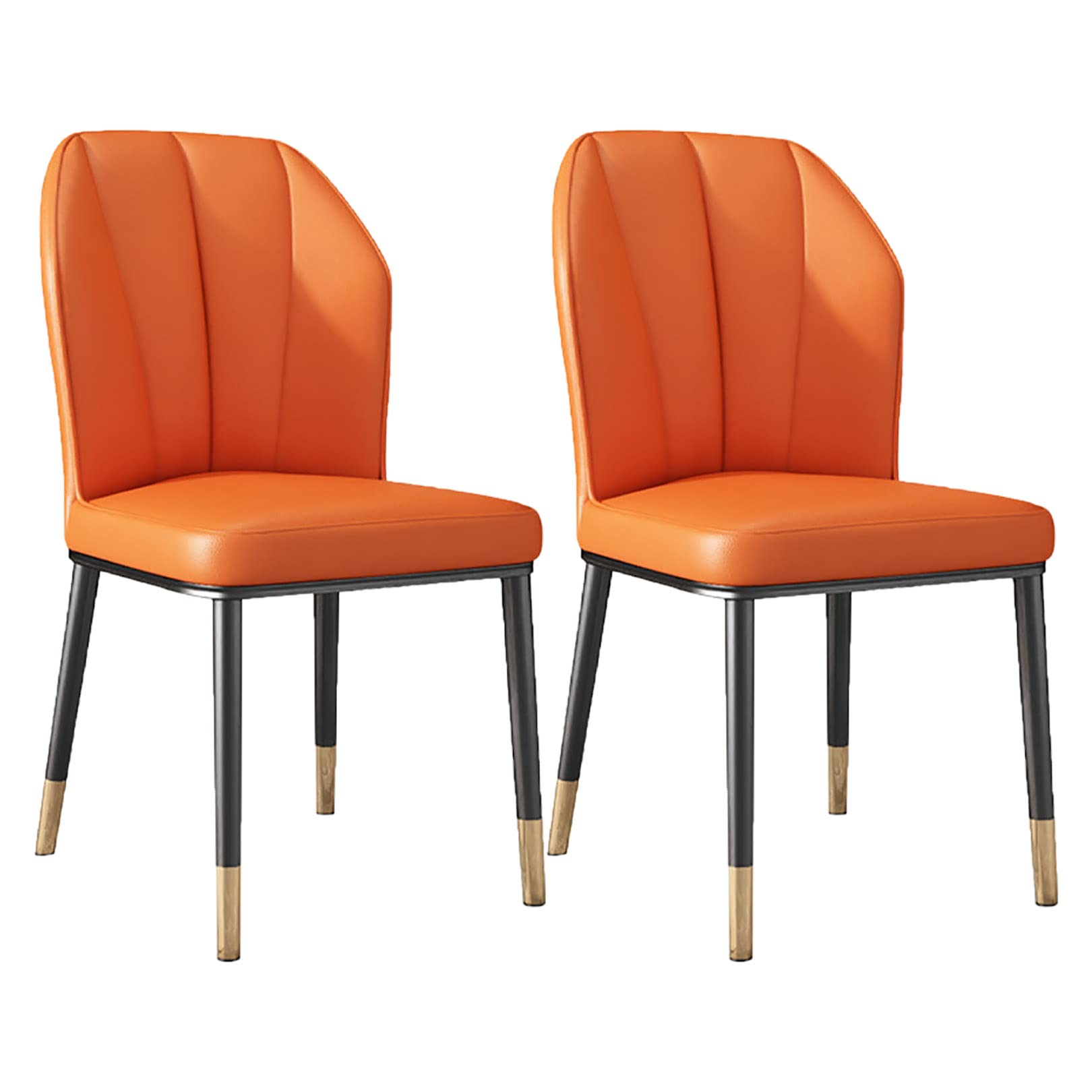 Chaise en métal jambes robustes lot de 2 pour table de séjour moderne