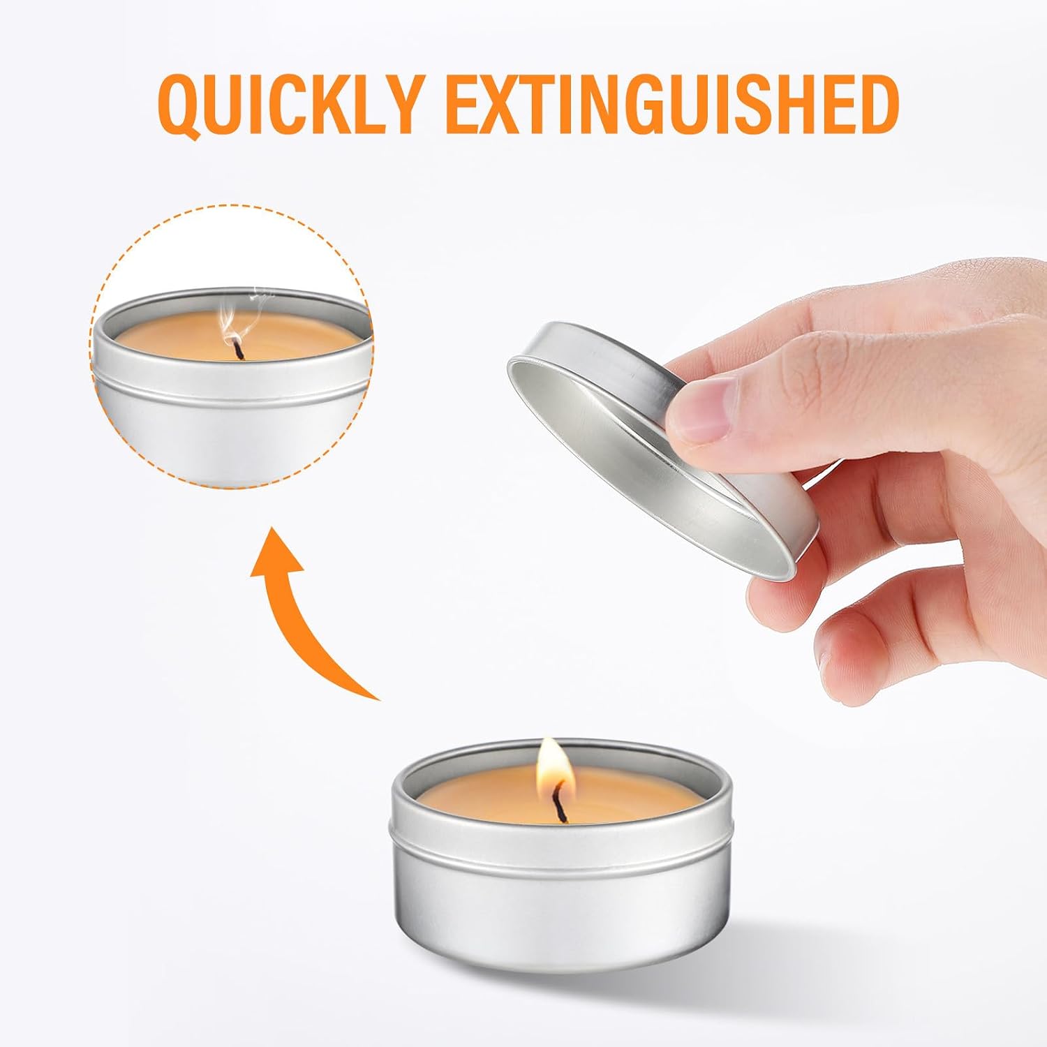 MOBUTOFU Aluminum Empty Candle Tins with Cotton Wicks 8cm Pillar | Silver Handmade DIY Set, Aluminum Alloy and Cotton Build, for Birthday Gift Projects, No Fade No Deform Leak