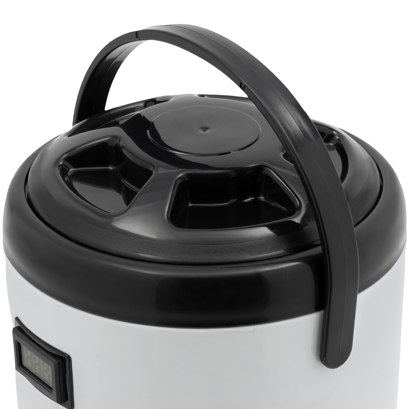 OUKANING Dispenser di bevande isolanti in acciaio inox, 8-12 l, con termometro digitale e rubinetto, doppia parete, mantiene le bevande calde e fredde per 12 ore, grande dispenser di bevande per feste
