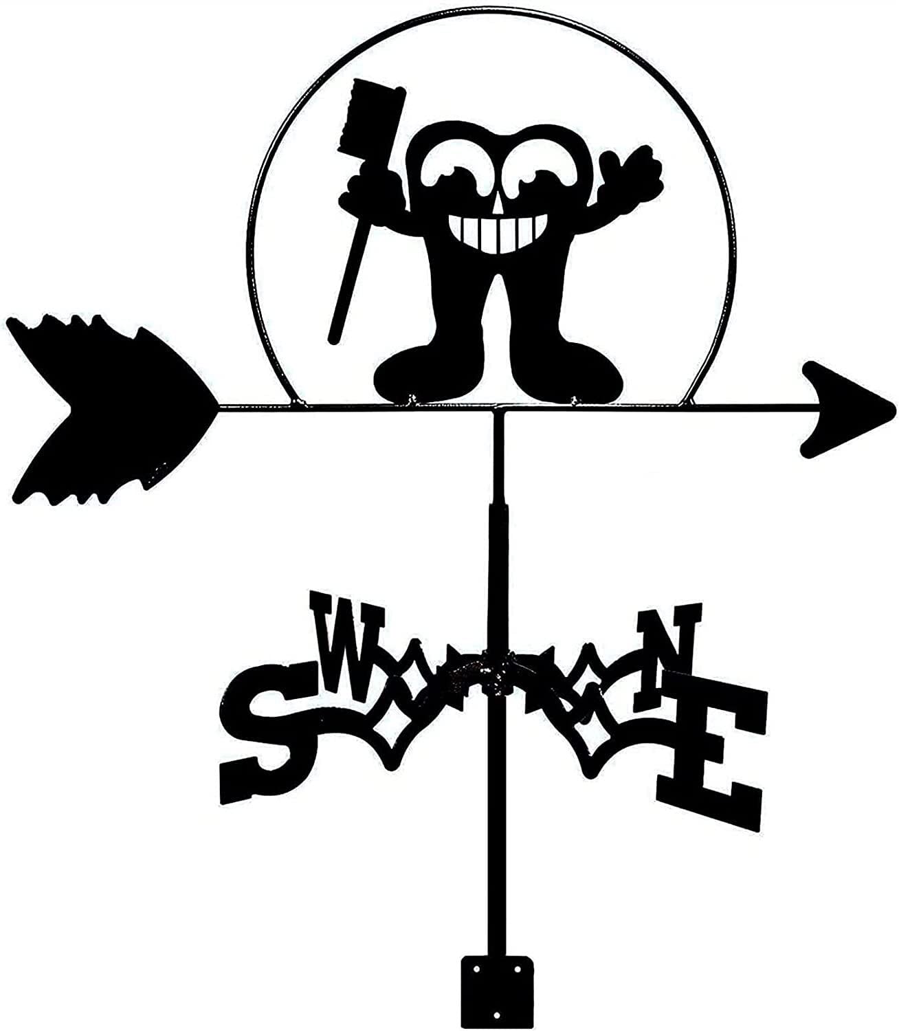 WIQUYBML Weathervane Metal Wind Vane for Outdoor Decoration and Indication in Gardens, Roofs, Farms Barns/C/35 * 50Cm