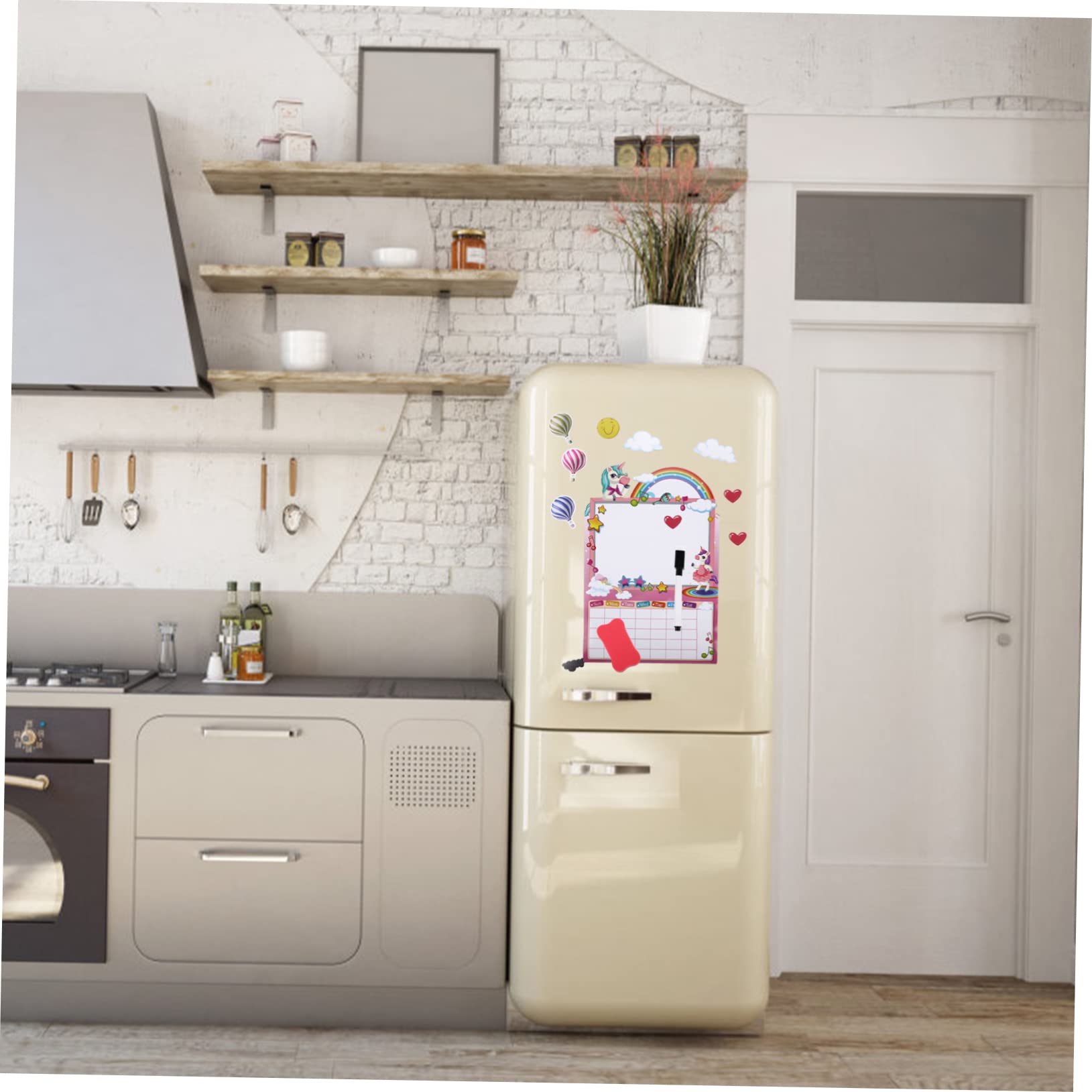 Alipis 5 Set Bloc notes mini lavagna mini frigorifero lavagnetta bambini lavagnette per bambini congelatore calendario da lavagna cancellabile a secco lavagna magnetica per frigorifero