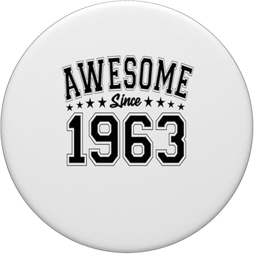 Miniatura 3 de Awesome Since 1963 Birthday Awesome Vintage 1963 PopSockets Swappable PopGrip
