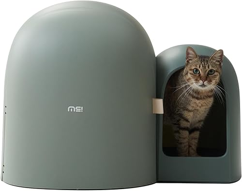 MS!MAKE SURE Caja de arena para gatos MAX - Elegante y funcional para gatos de interior - Nuevo diseño moderno 2023 - Gran espacio, a prueba de