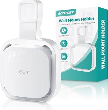 Wall Mount Holder for eero 7 Router Mesh Wi-Fi System No Messy Wires, Space-Saving Outlet Wall Mount Holder for eero 7 Extender, Stand Bracket for eero 7 1 Pack