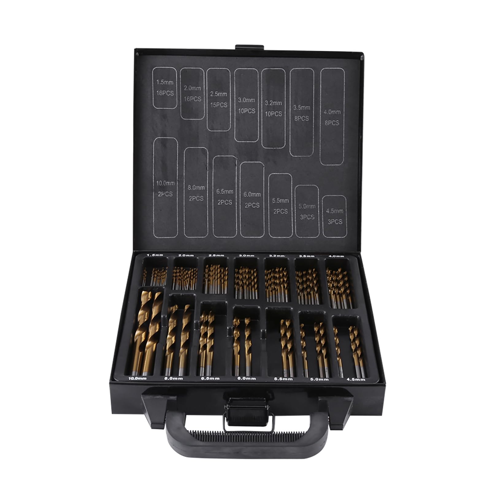 Jeu de Forets à Métal Revêtus de Ti, 99 Pièces, 1,5 Mm-10 Mm
