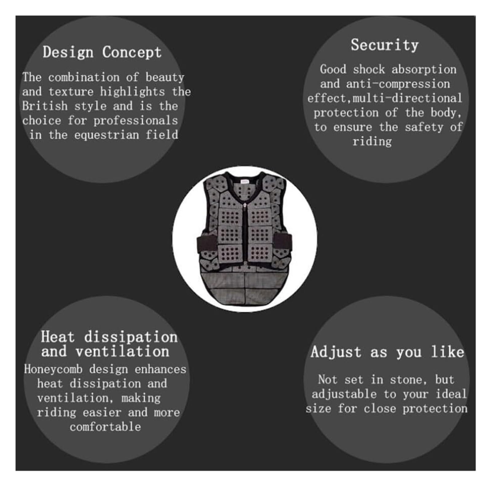 Ecuestres chaqueta protectora chaleco， Chaleco de equitación profesional, chaleco de protección ecuestre for adultos y niños, chaleco de entrenamiento de seguridad for montar a caballo, equipo de prot