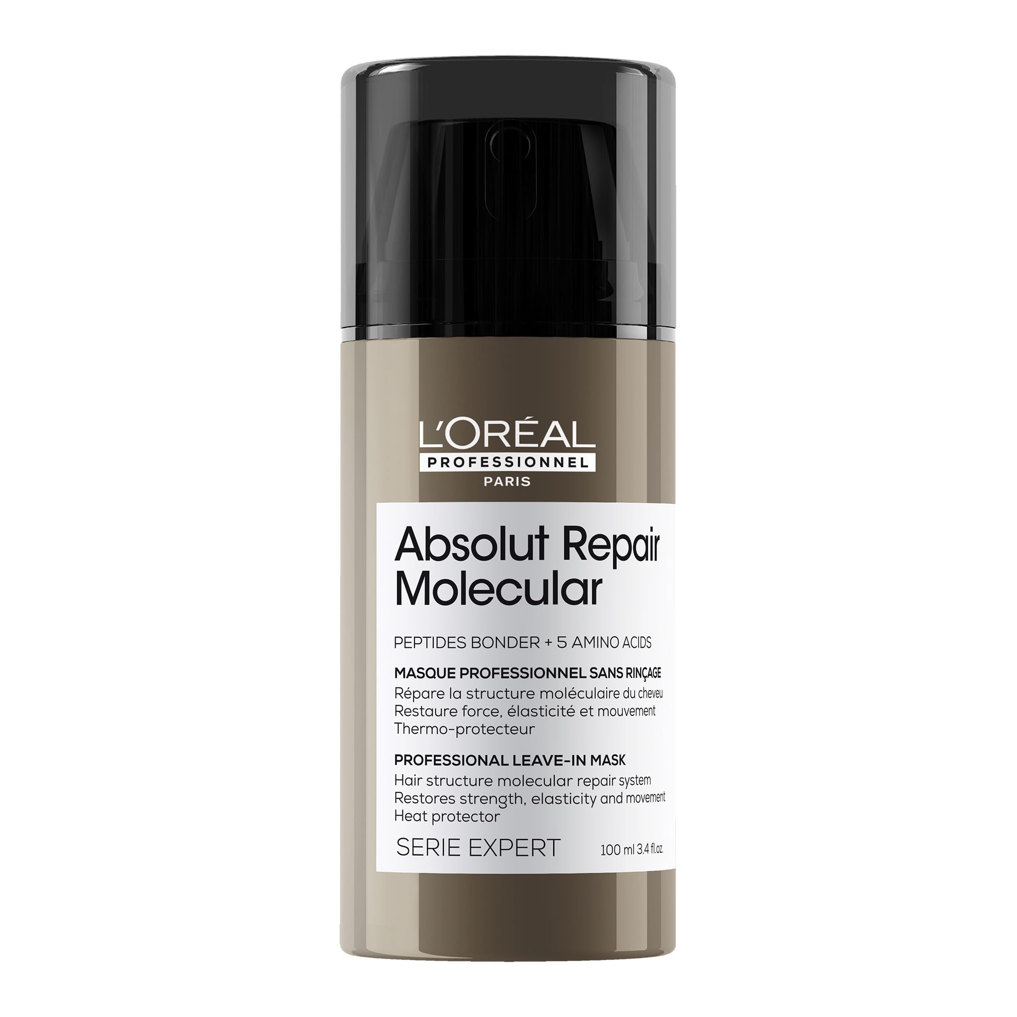 Absolut Repair Molecular Leave In Mask - Smooths and Strengthens Hair For All Damaged Hair Types, Protects from Heat
