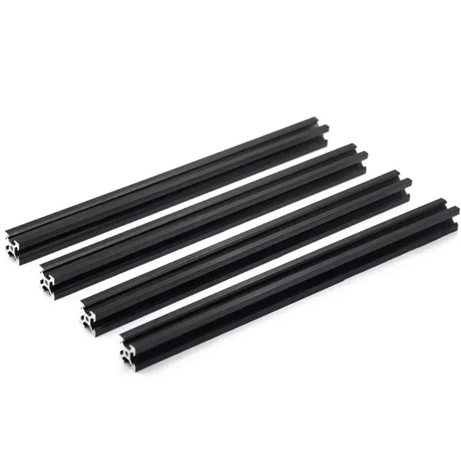 Longitud 50-550mm 20x20mm Estructura Abierta Perfil De Aluminio Con Ranura 2020 V Extrusión Negro/plateado for Piezas Impresora 3D CNC DIY(Silver,450mm (2pcs))