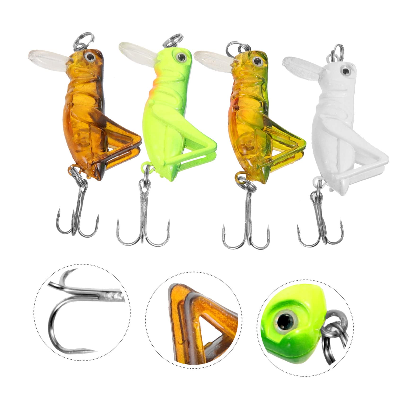 Toyvian Esca Simulata della Cava di Cavalletta Imitazioni di Esche da Pesca Attrezzatura Esca per Pescare La Pesca del Richiamo Esca per Pesci di Simulazione Metallo