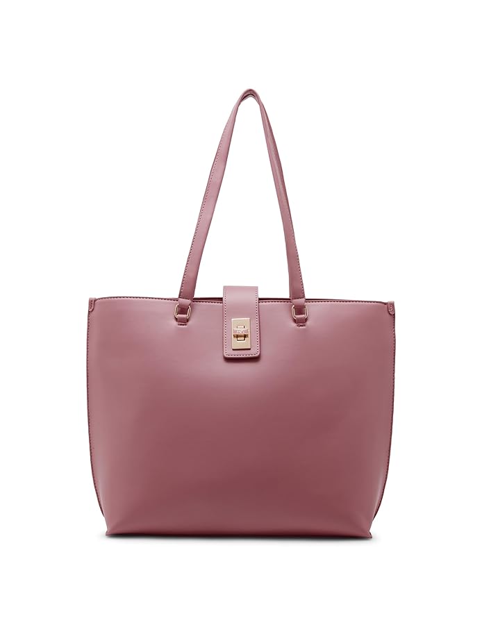 Amazon.com: Anne Klein large tote with enamel turn lock