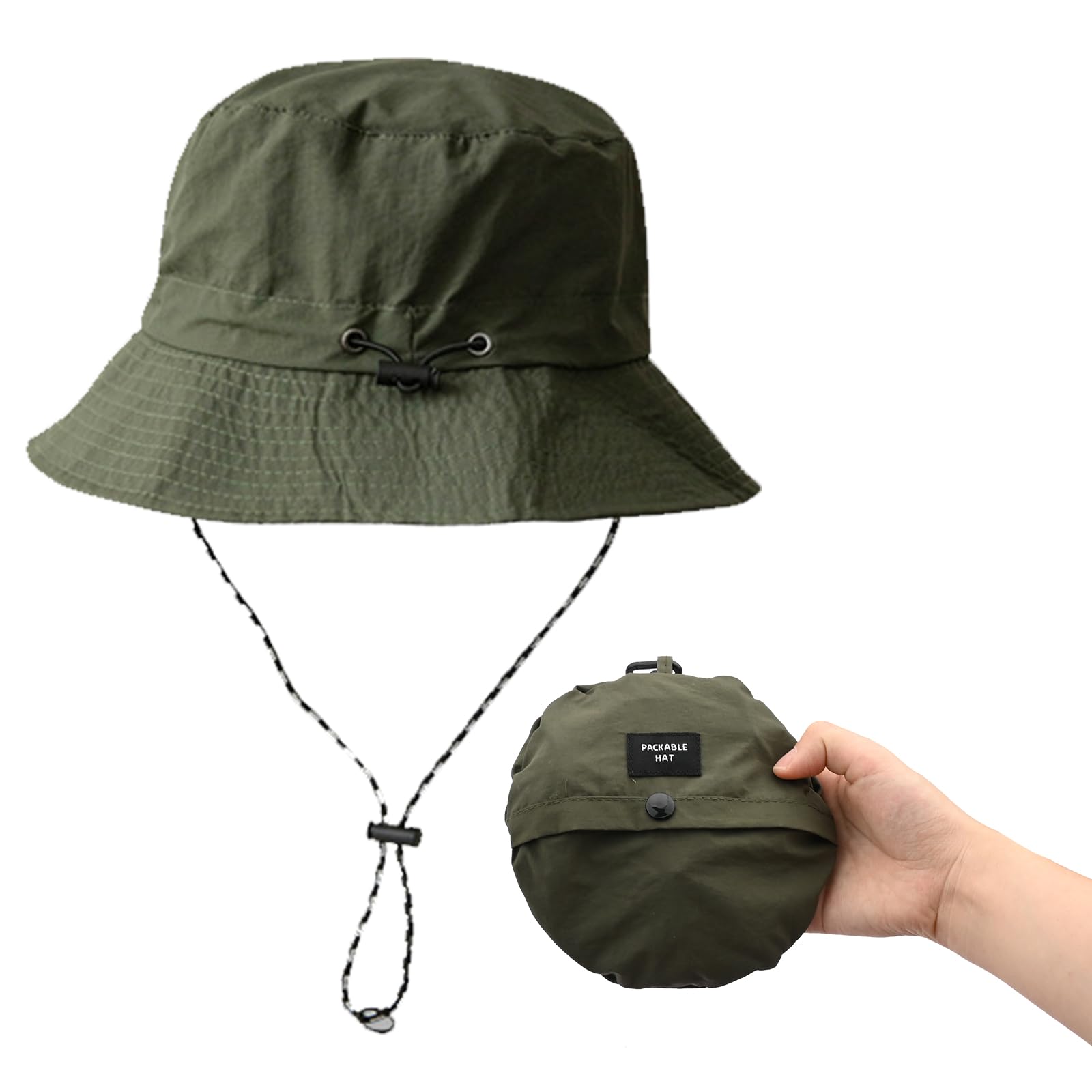 Hileyu Sombrero de Cubo Gorra de Fiesta Sombrero de Pescador Sombrero de Safari de Secado rápido Sun Protección UV Mesh Boonie Hat con Correa de Barbilla Ajustable Impermeable Transpirable