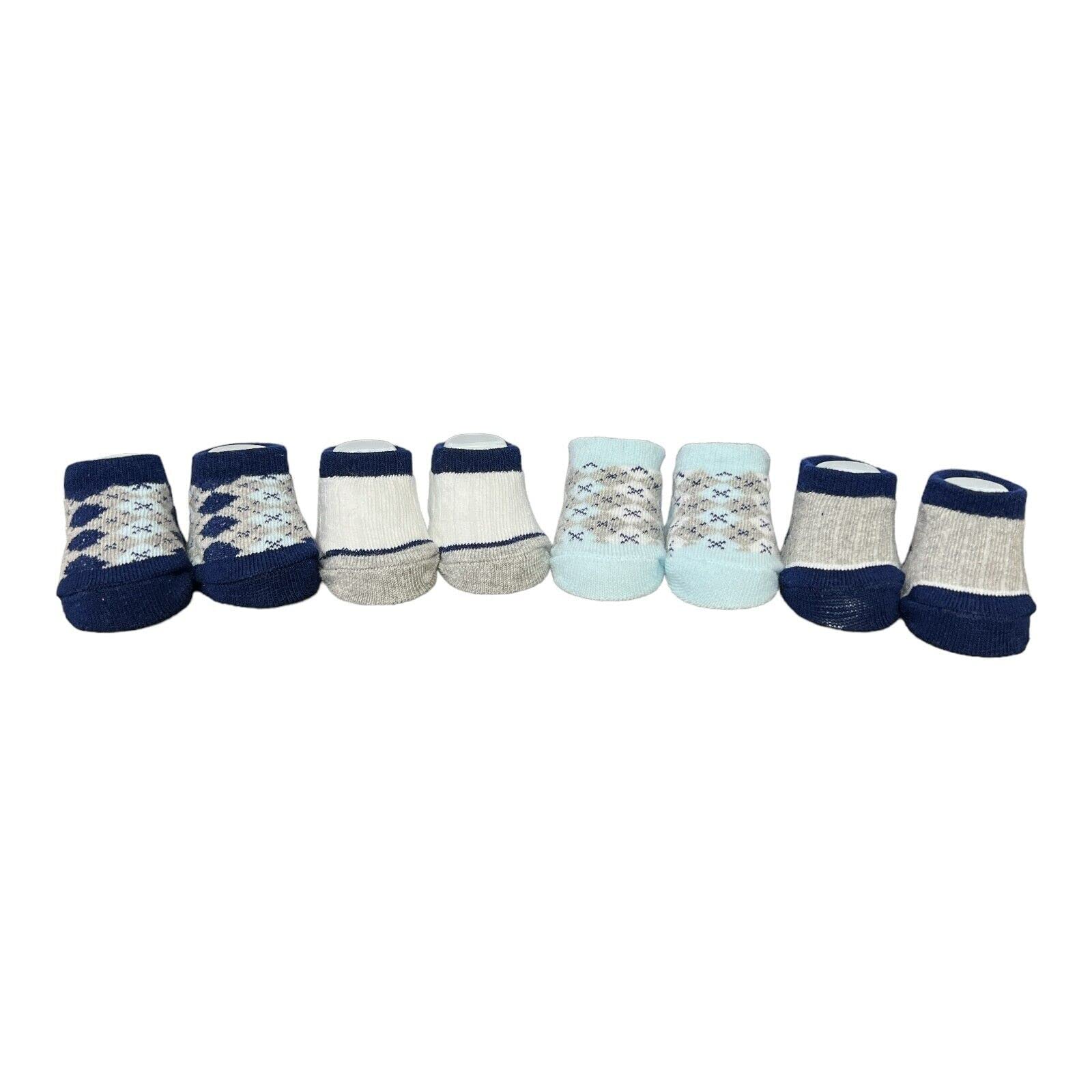 Infant Boy's 4-Pair Booties XS Shoe Size 1-2