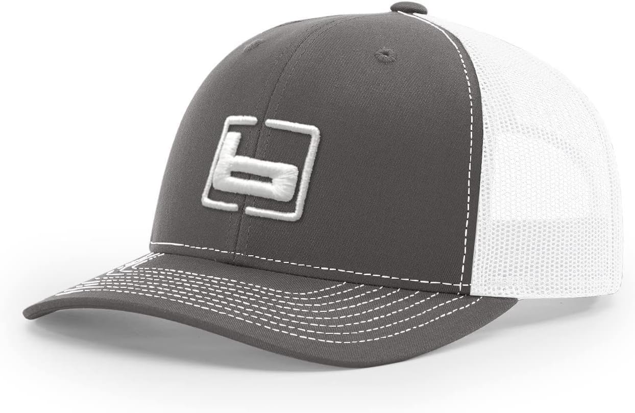 Banded Trucker Mesh Back Cap | Breathable Adjustable Snapback Hat w/Pre-Curved Visor for Hunting, Fishing & Casual Wear