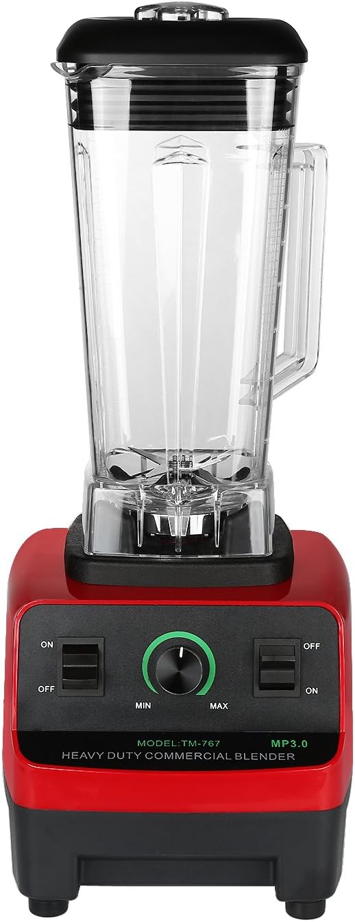 Blender WOQI Red Multi Speed Electric Blenders Commercial Professional Blender Food Processor Mixer for Ice, Smoothies, Vegetable, Fruit