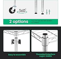 Vista 20 de 6-Tier Storage Shelves Heavy Duty (2100LBS Capacity) for Storage Kitchen Garage, Industrial Commercial-Grade Wire Rack Shelving with Wheels, Height