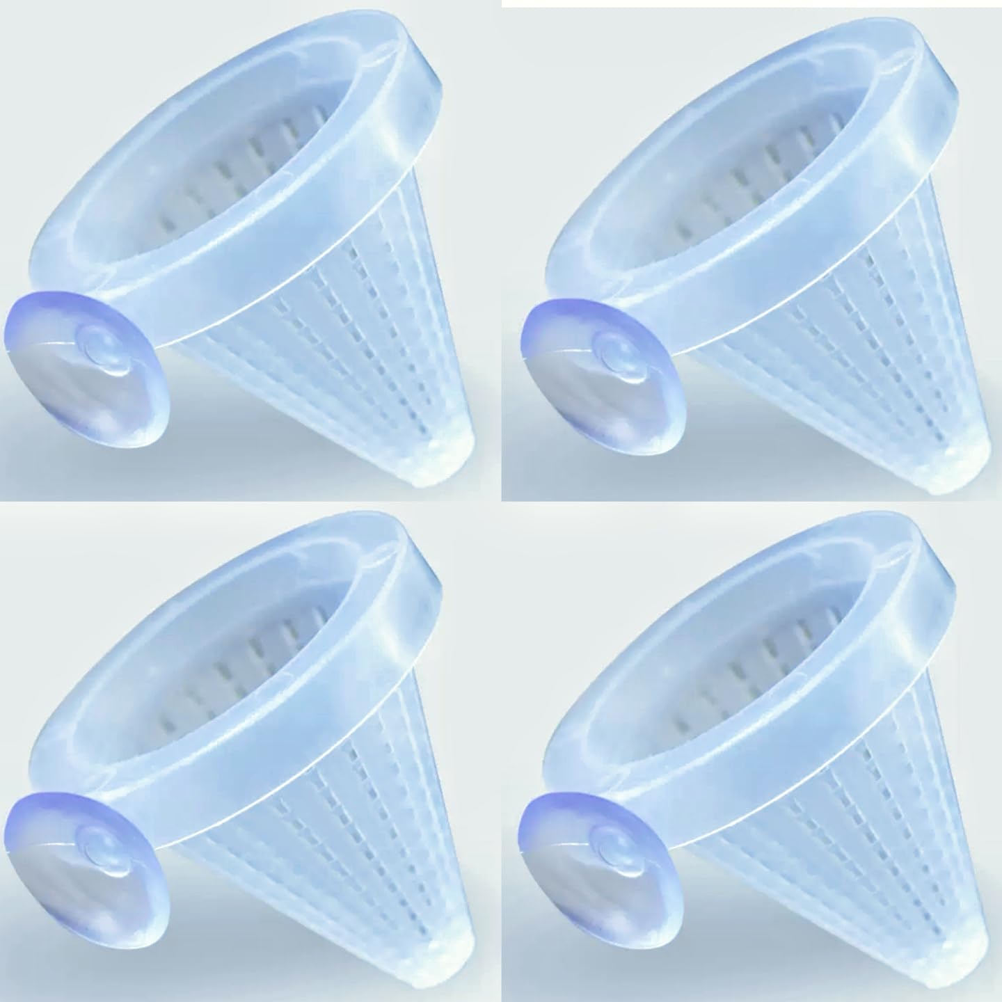 4PCS Aquarium Nematode Feeder, which Comes with Suction Cups for, and Aquarium Live Red Worm Feeding Cone Cups