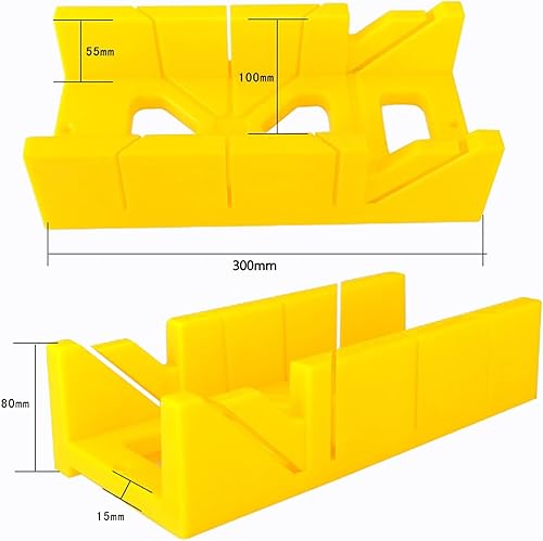 Miniatura 6 de Juego de caja de inglete y sierra, caja de inglete de 12 pulgadas con sierra trasera de 14 pulgadas para manualidades, mini sierra de inglete para