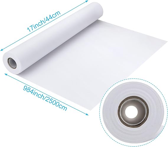 LOLYSIC 2 Rolls Drawing Paper Rolls, White Paper Roll for Kids, 70gsm