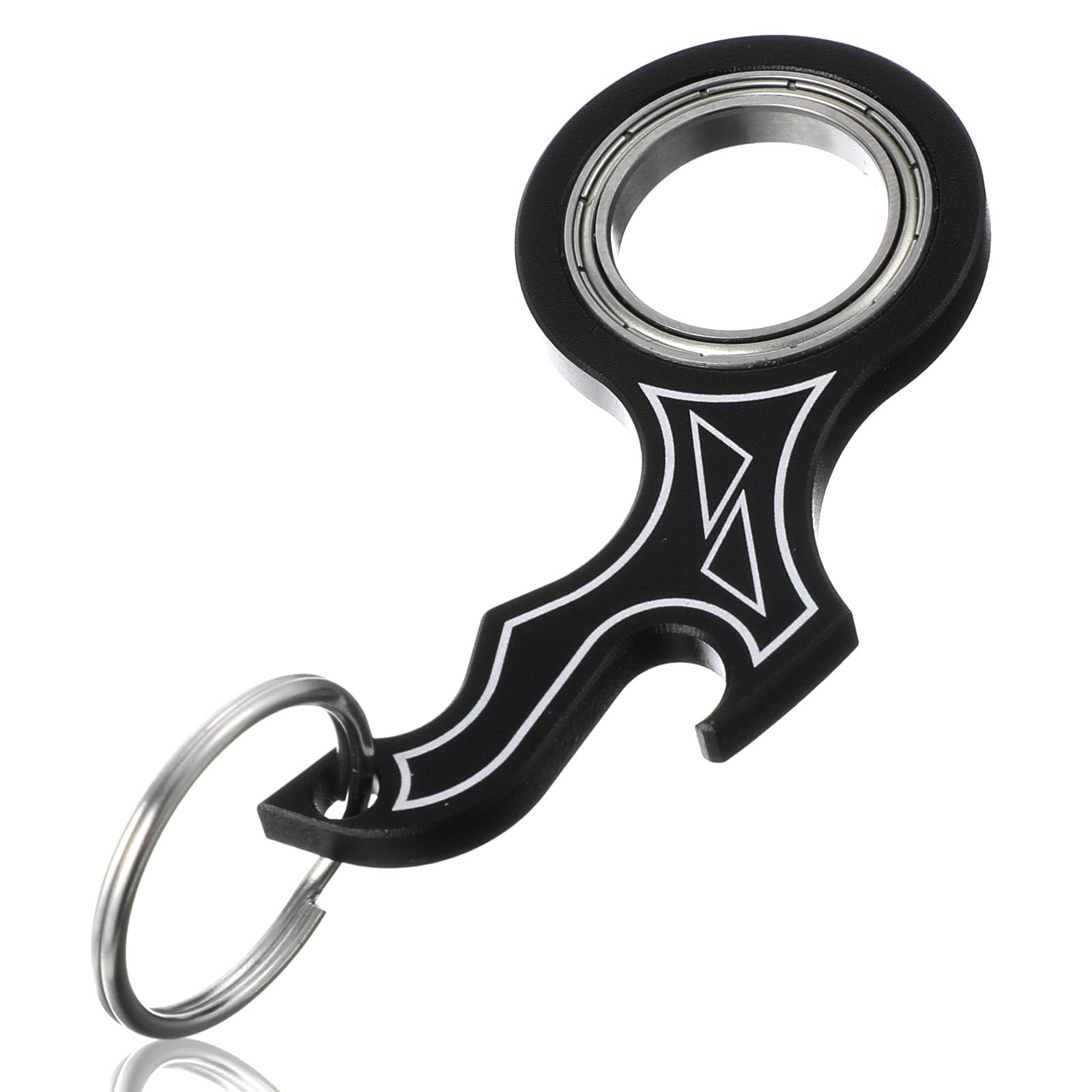 Nogeqi Spinner kluczyk Fidget Keyring Przenośny spinner do palców kluczyk z pierścieniem Zabawka do treningu palców, obrotowy brelok dla dzieci i dorosłych, łagodzenie lęku Kluczyk Fidget