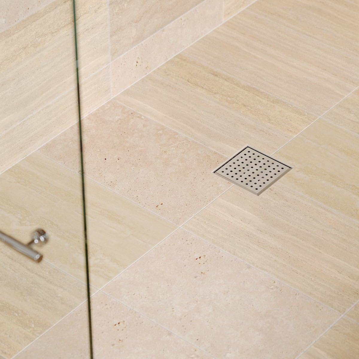 6" Polished Chrome Stainless Steel Square Shower Drain