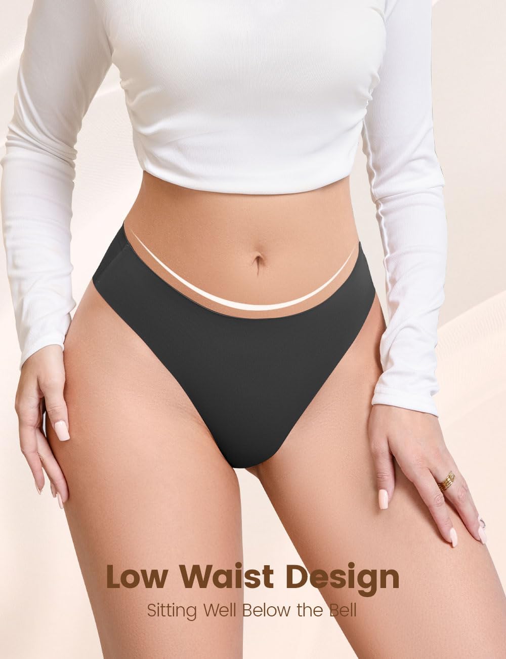 Seamless Briefs Underwear for Women Hipster No Show Panties Soft Stretch Bikini Invisible Breathable Sewn Crotch - Image 4