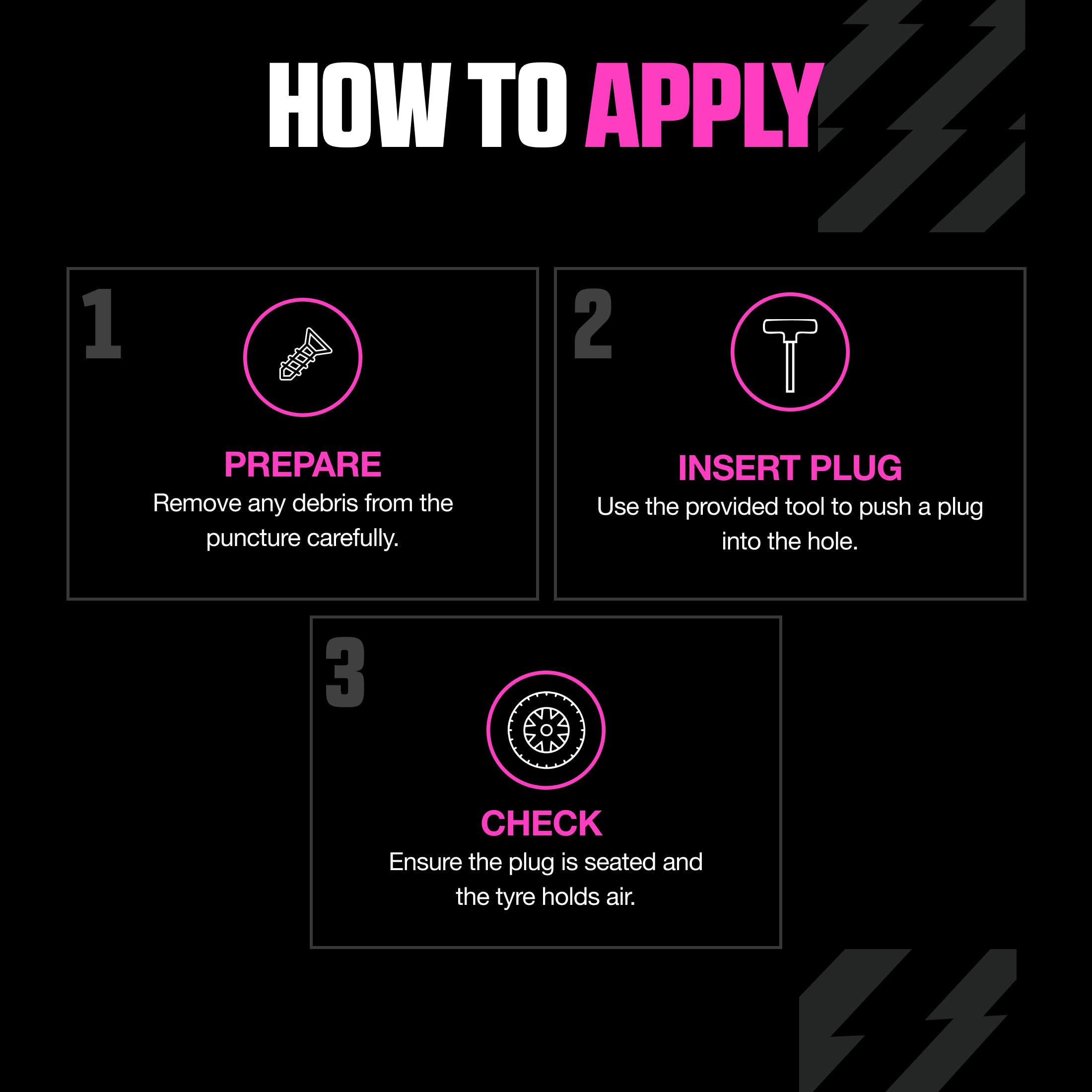 Muc-Off Tubeless Puncture Repair Kit - Tyre Plugger and Plugs for Tubeless Tyres