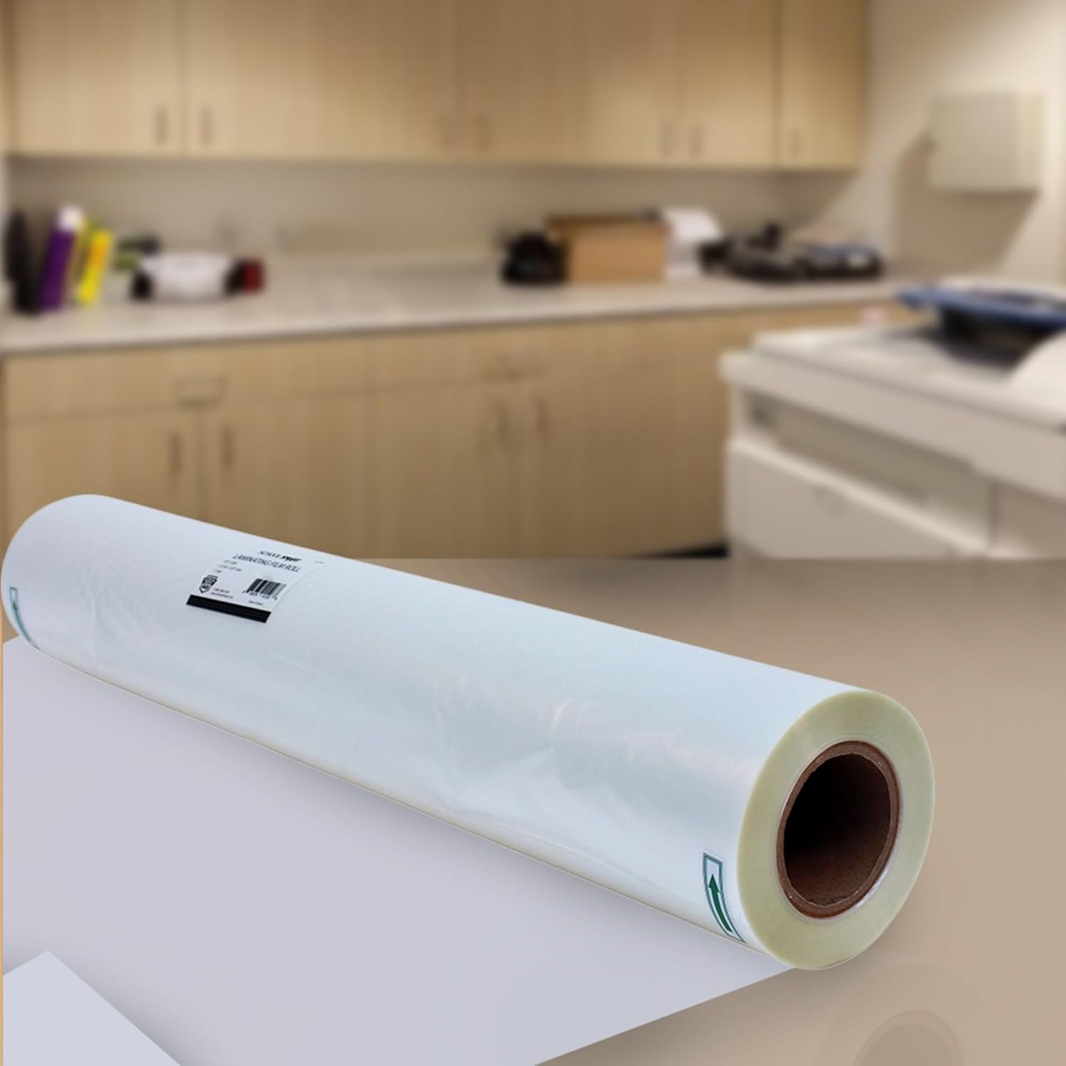 School Smart Laminating Film Roll, 25 Inches x 500 Feet, 1.5 mil Thick, High Gloss