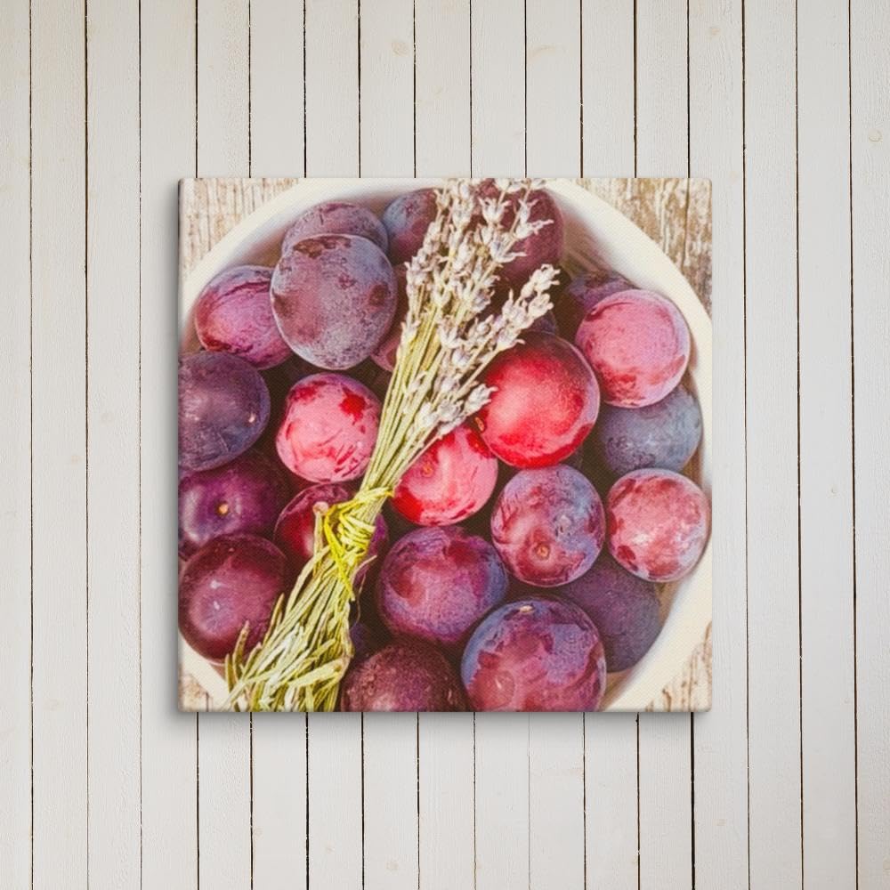 Toile prunes et lavande aux couleurs d'automne intenses et durables