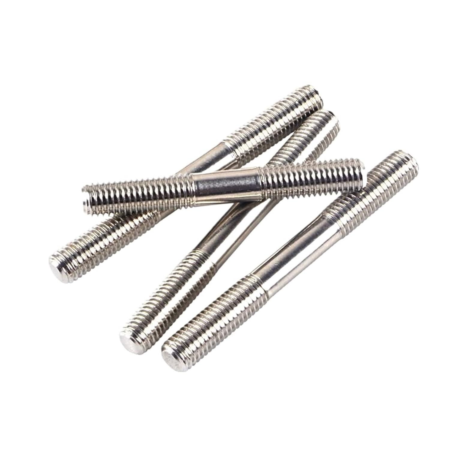 Double End Threaded Stud Screw Bolt M20 M22 M24 Double end Studs (Clamping Type) 304 Stainless Steel Isometric Double Head Bolts(M24x70-3PCS)