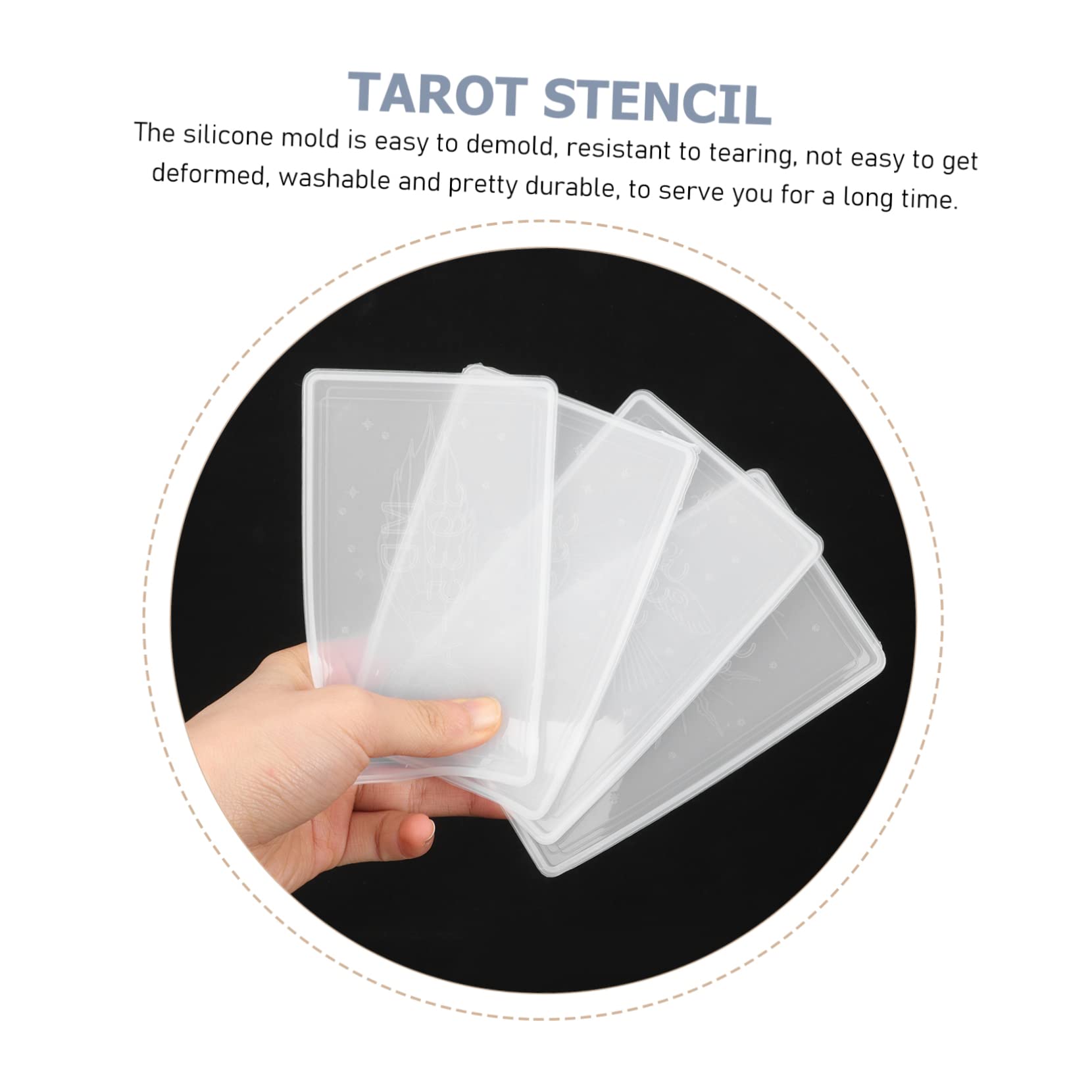 Housoutil Moule Tarot en Silicone Blanc, 1 Set, pour Versage Décoratif