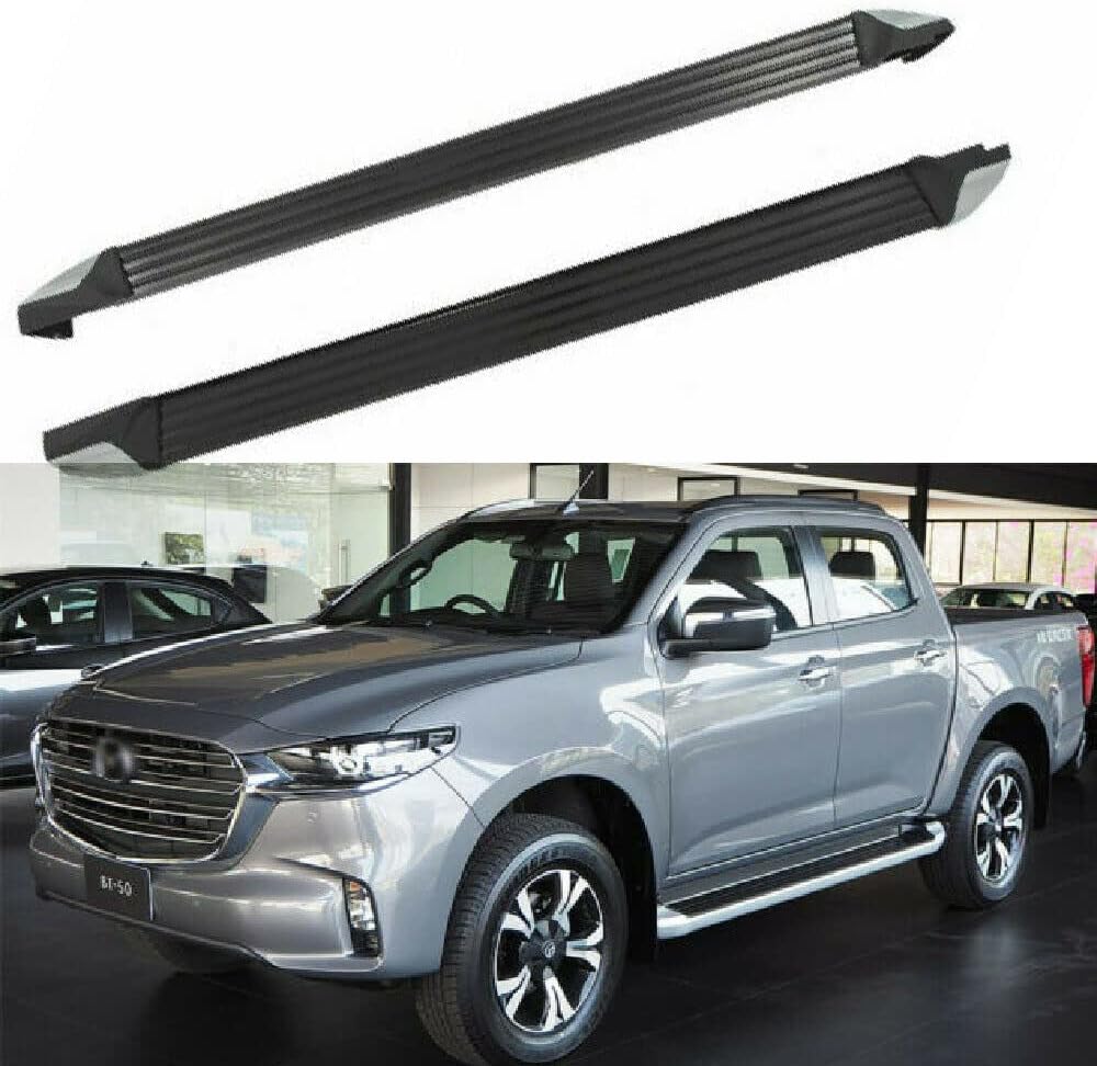 2Pcs Running Board Side Step Pedal Nerf Bar Fits for Mazda BT-50 UP UR 2011-2022