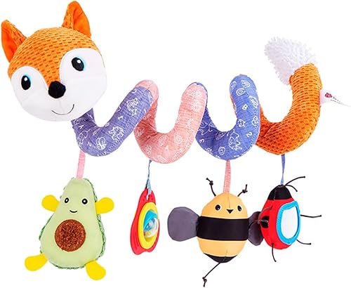 Miniatura 10 de Jollybaby Juguetes para Cuna Cochecito Asiento de Auto para Bebé 0-3-6-9-12 Meses, Juguetes Sensoriales Colgantes para Tiempo Boca Abajo para Recién