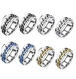 💫Ideales geschenk: Mode herren spinner ring sind geeignet für die meisten Männer Frauen, kann es als ein Versprechen Ring, Verlobungsring, Ehering, und jeden Tag Band Ring verwendet werden. Es ist ein perfektes Geschenk für sich selbst, Familie, Freunde, Liebhaber für Jahrestage, Hochzeiten, Valentinstag, Muttertag, Vatertag, Weihnachten, Thanksgiving und Neujahr.