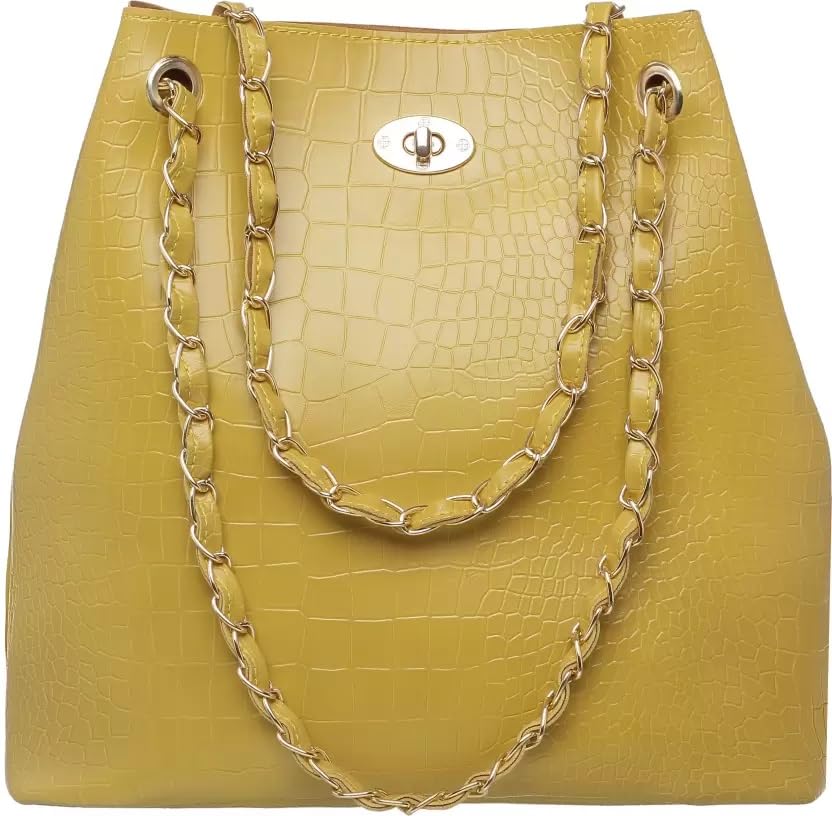 TrendCraft Handbag For Women sling bag for women Bag PU Leather Handbags Big Compartment Shoulder Bag (yellow) (B0D5D43MZ5) Amazon Price History, Amazon Price Tracker