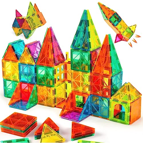 Wembley Magnetic Tiles for Kids|Constructing&Creative Learning Educational Brain Development Toys|Magnetic Building Blocks for Learning Kit- Toys for 