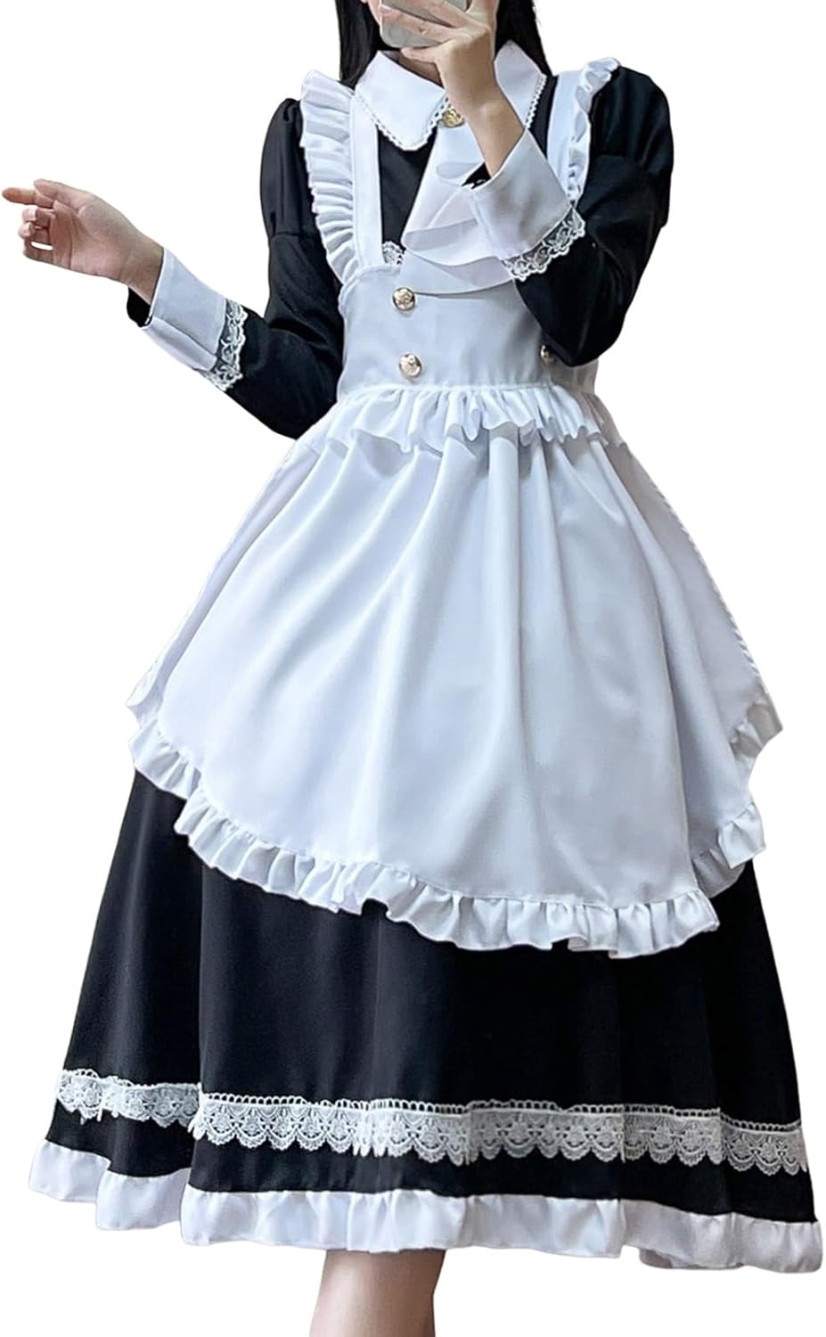 ハロウィン コスプレ 大人メイド服 コスプレ ゴスロリ ワンピース ハロウィン レディース Yolaird クラシック メイド パン