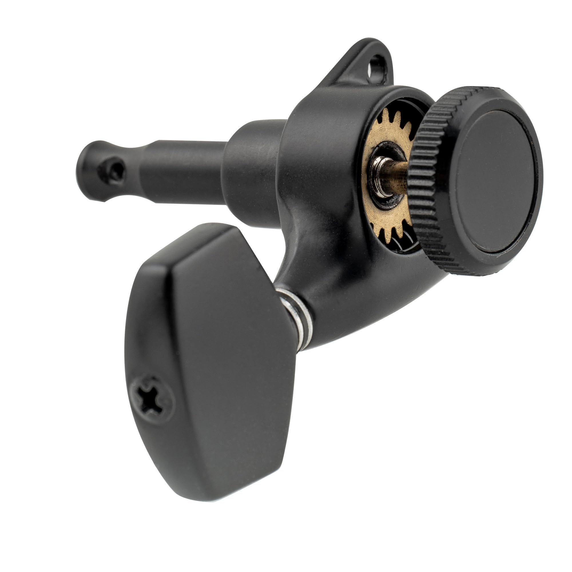 Musiclily Pro 3L3R Tunery Blokujące Gitarowe Klucze Blokowane Locking Tuners Kołki Strojenia do Gitary Elektrycznej Akustycznej LP SG, Czarny Pokrętła Big Hex