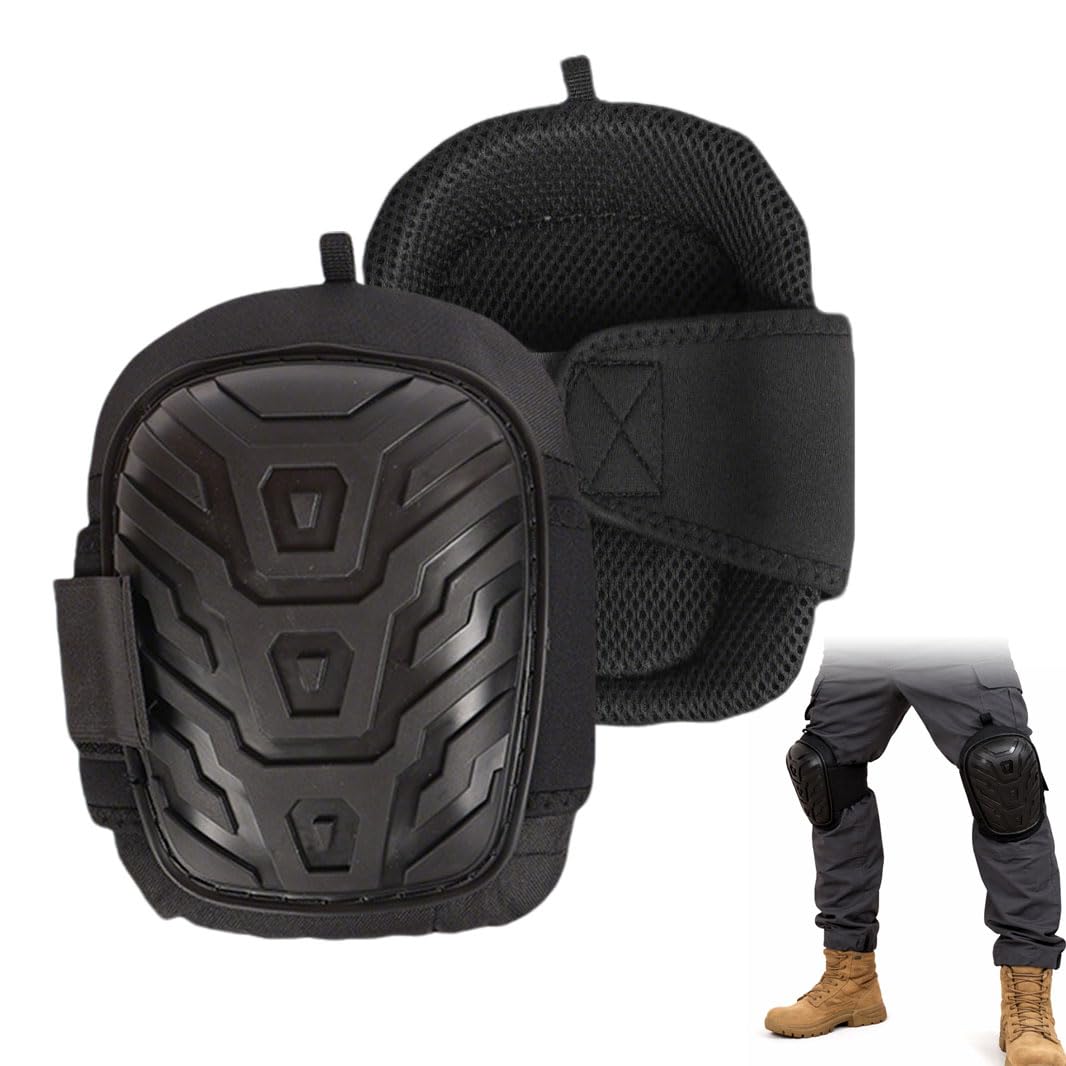 Knee Pads 20 x 16 x 4 cm Hard Shell EVA Gel Lining Adjustable Straps Shock Absorption Non Slip Protective Work Tactical Outdoor Knee Pads for Cycling Skating Hiking Construction Gardening Tactical Tra