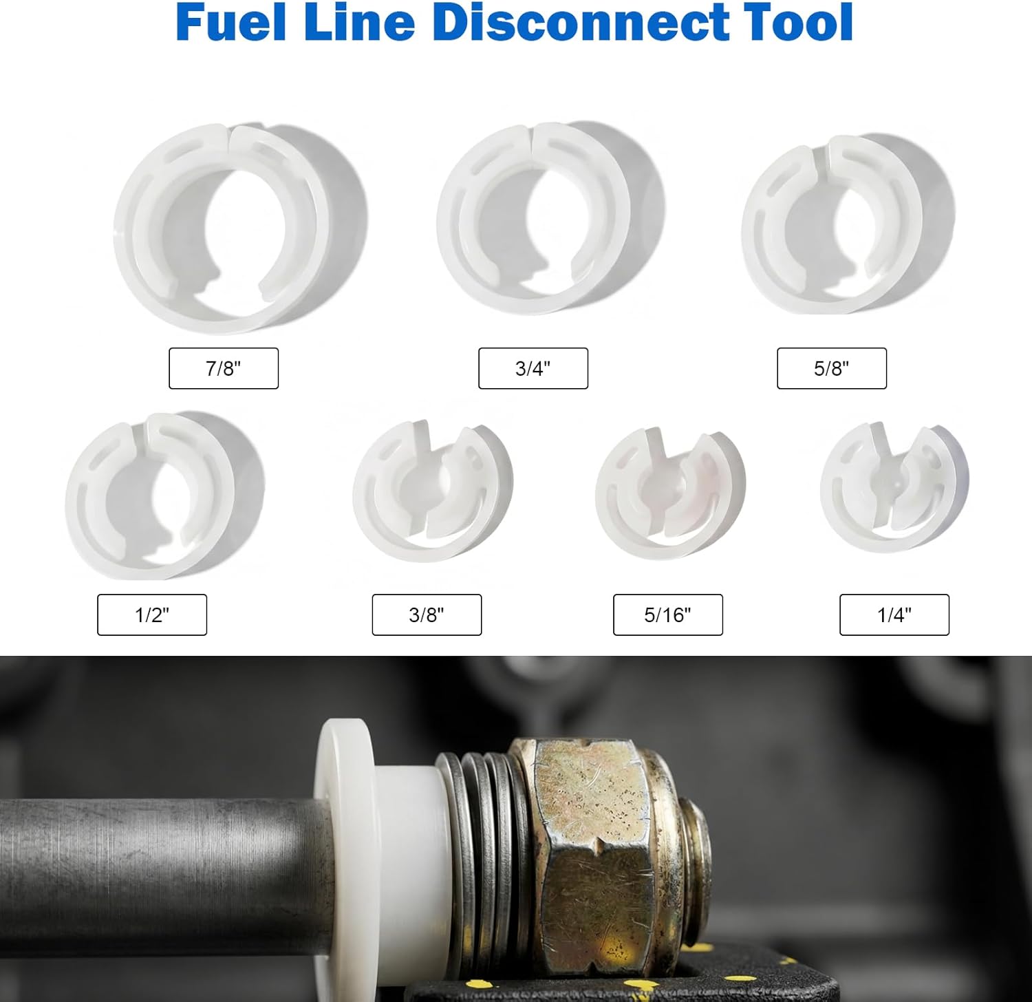 45-Piece Master Quick Disconnect Tool Set, Fuel Line Disconnect Tool Kit Automotive Fuel Line Removal Kit for A/C Fuel and Transmission Systems, Compatible with GM Ford Chrysler