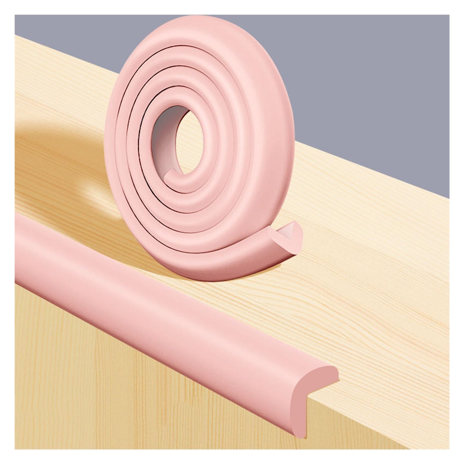YNBSHGAA Foam edge protectors, Adhesive Bumper Edge Guards, Corner Foam Padding For Furniture Fireplace, 78.7in Long,Pink-1pcs