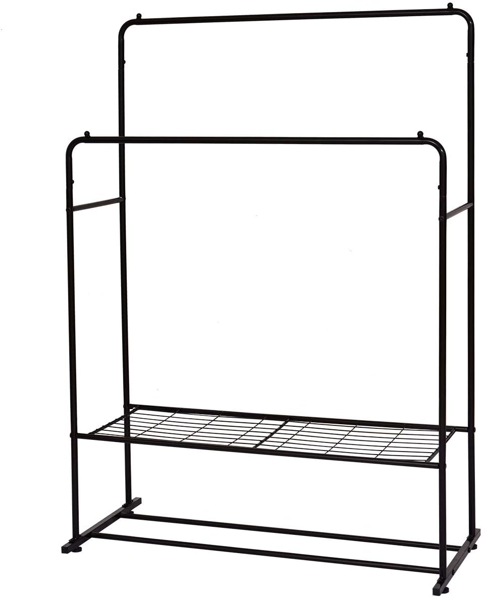 Assembly instruction diagram for the Albearing Double Rail Clothes Rack