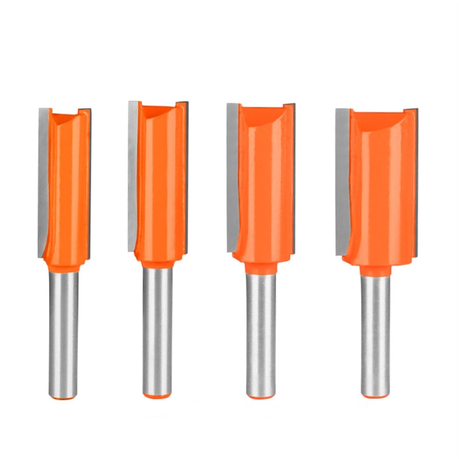 Windzerdong 4pcs 8MM Shank Straight Bit Router Bit Woodworking Milling Cutter for Wood Bit Face Mill