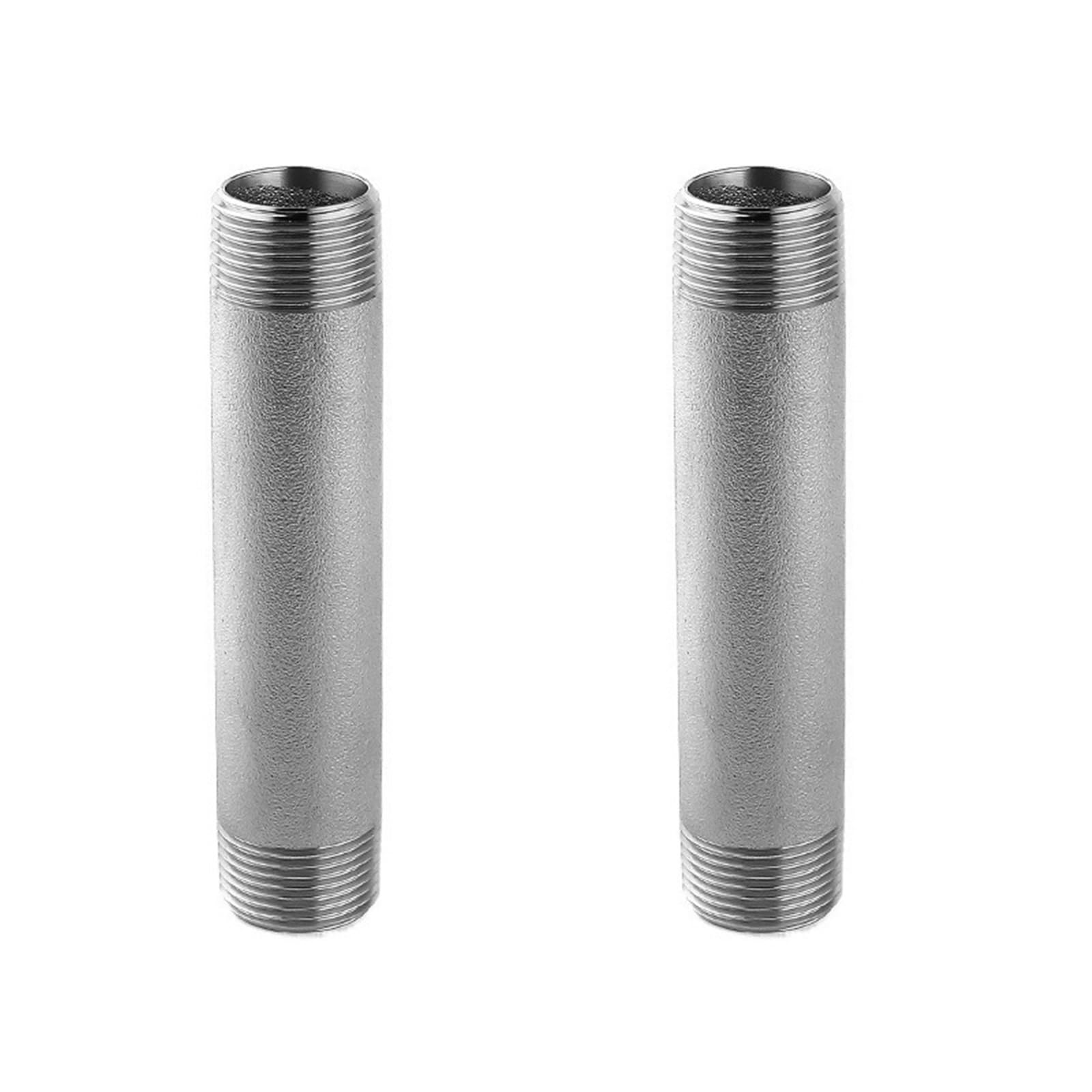 Nipplo Acciaio Inox Schedule 40 Nipplo Filettato In Acciaio Inox 304/L - 1/2" X 6", Spessore 40 (STD), Perfetto Per Tubazioni Nipplo Filettato Npt - Foto 10