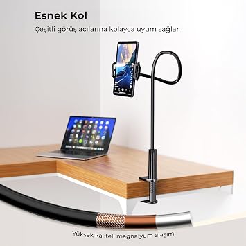 Juo 70CM Acrobat Flexible Tablet and Phone Holder Stand Black