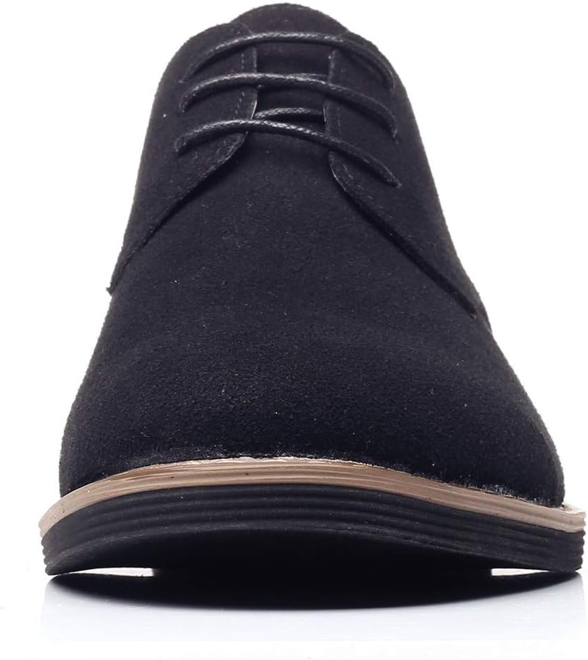DADAWEN Men's Suede Dress Shoes Casual Lace Up Oxfords Shoes - Image 3