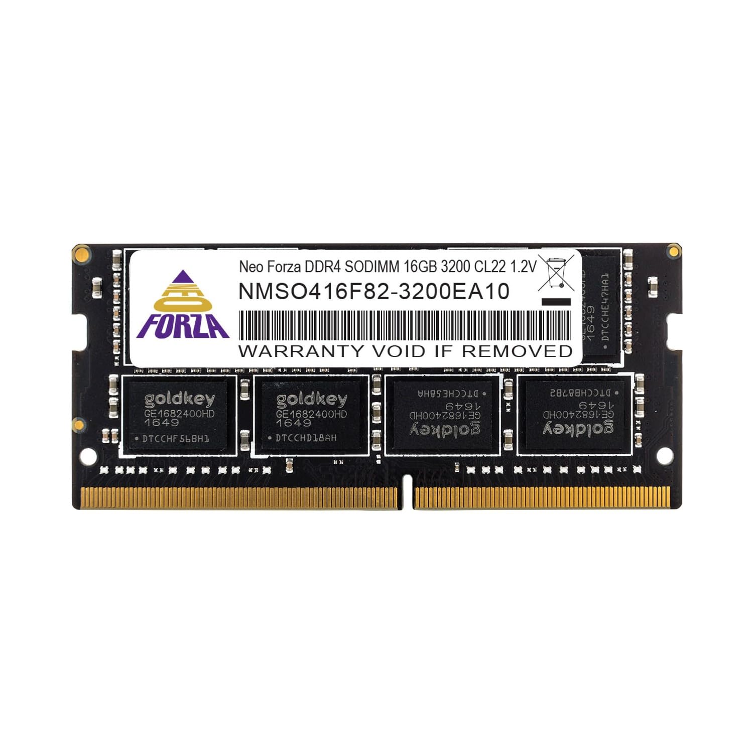 GOLDKEY SO-DIMM DDR4 16GB 3200MHZ CL22 Retail, Black, Normal