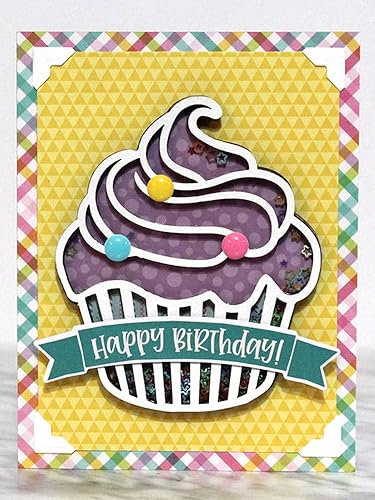 Miniatura 3 de Cupccake Shaker Metal Troqueles troquelados, para fiesta de cumpleaños, para helado, troqueles cortados, álbumes de recortes, papel decorativo en